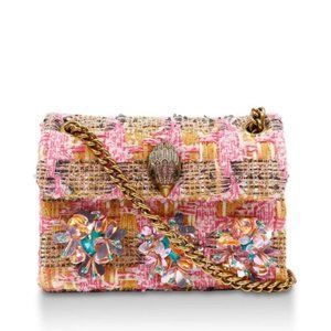 Kurt Geiger Kensington Tweed Sequin Flower Bag